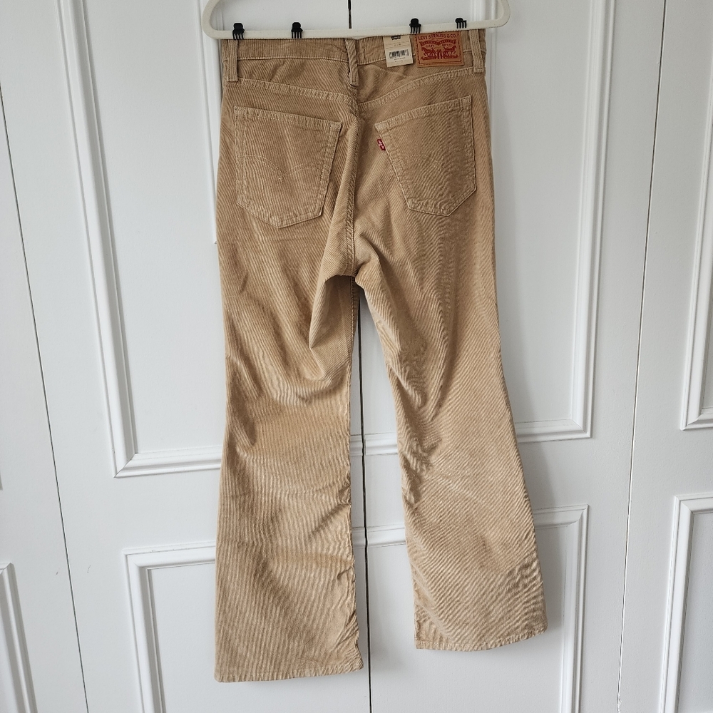 Levi’s 726 High Rise Flare Corduroy Pants Travertine Tan NWT 29x30 - Picture 7 of 9
